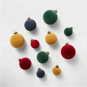 NWT STUDIO MCGEE 2023 Multicolor Velvet Ornaments-11 piece‎